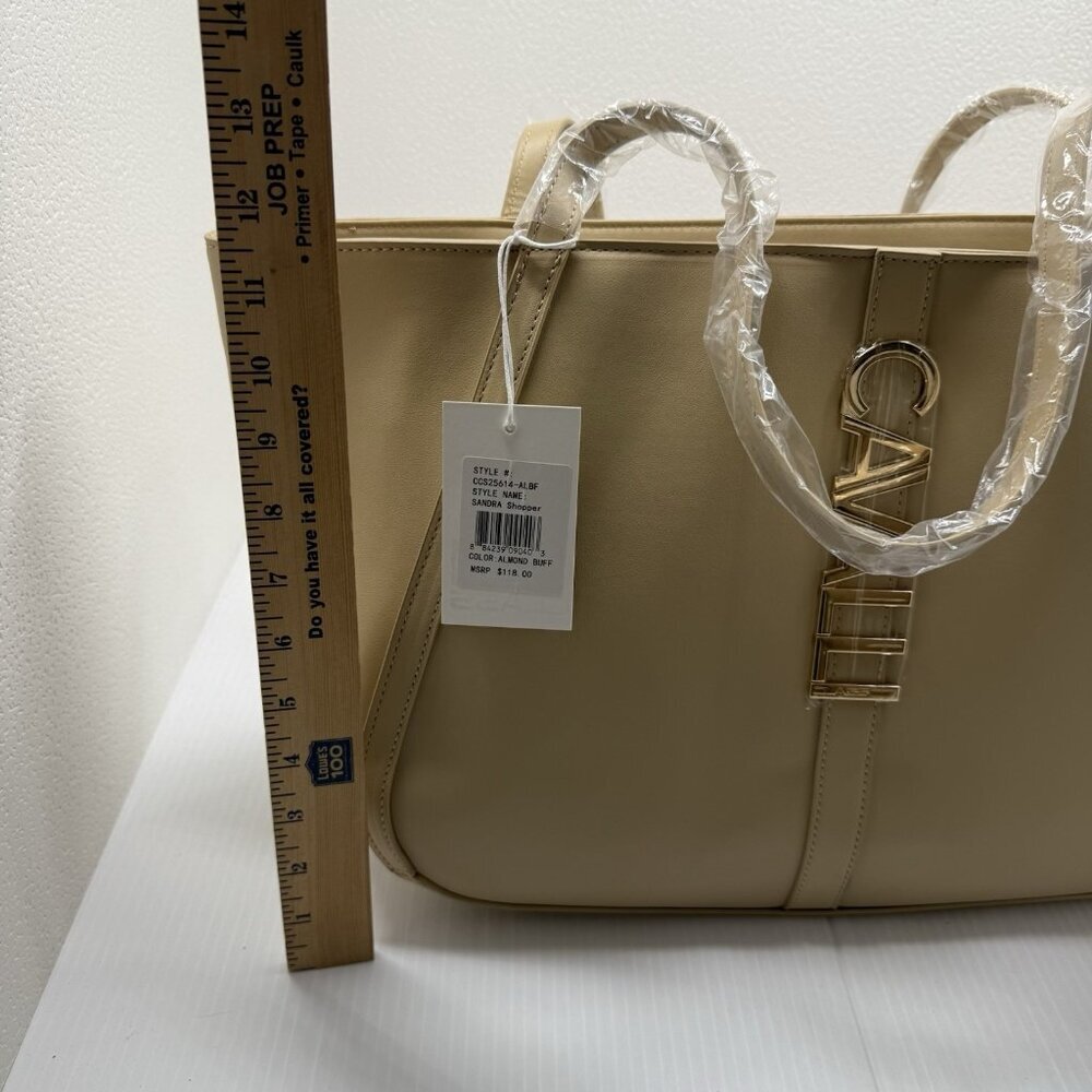 Cavalli Class Sandra Shopper Tote Almond Buff Logo Shoulder Bag Large Neutral - Picture 11 of 13